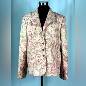 PLUS SIZE LIZ CLAIBORNE PINK PAISLEY BLAZER